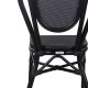 Καρέκλα "BAMBOO LOOK" αλουμινίου-textline σε χρώμα μαύρο 45x57x88