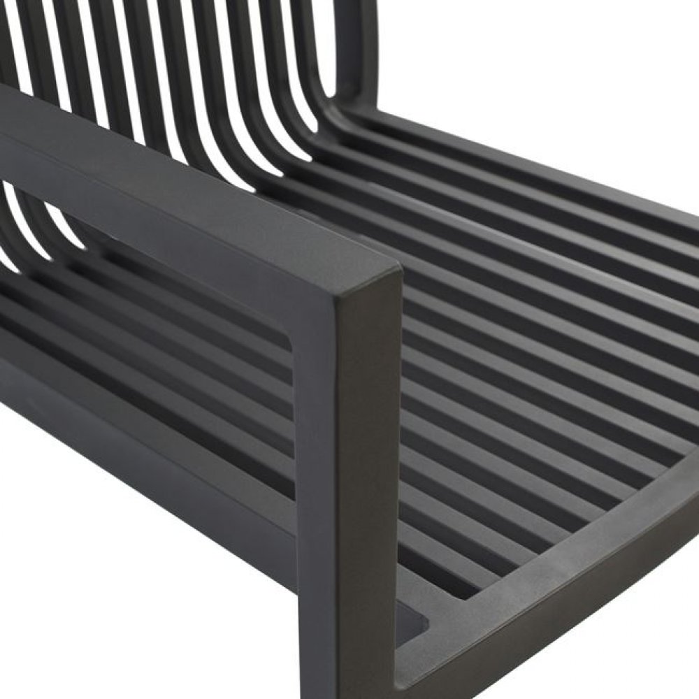 Πολυθρόνα αλουμίνιου σε γκρι χρώμα 54,2x59x83,5