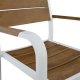 Πολυθρόνα αλουμινίου-polywood σε λευκό χρώμα 55x59x85