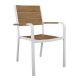 Πολυθρόνα αλουμινίου-polywood σε λευκό χρώμα 55x59x85