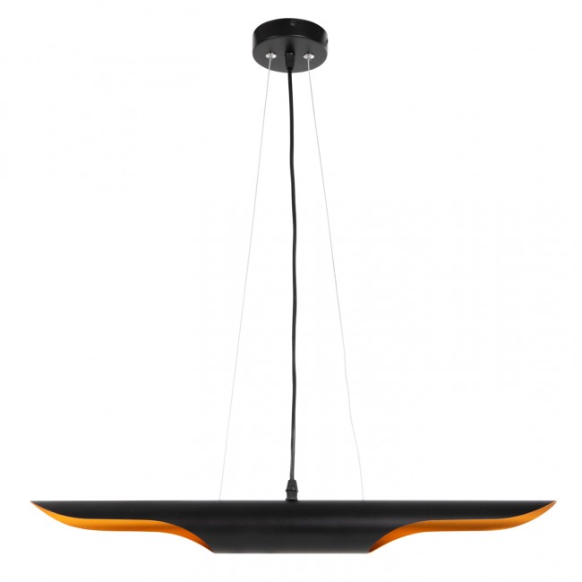 Φωτιστικό οροφής δίφωτο από μέταλλο σε χρώμα μαύρο Φ6x60