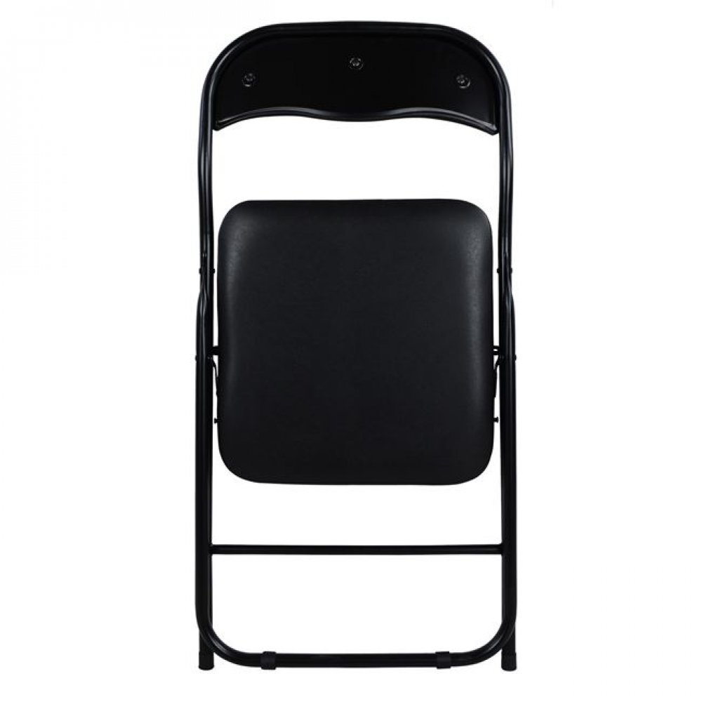 Καρέκλα πτυσσόμενη "PADMA" από PU σε χρώμα μαύρο 38x47x82