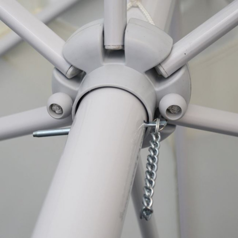 Ομπρέλα αλουμινίου σε χρώμα μπεζ με αναβατόριο Φ3