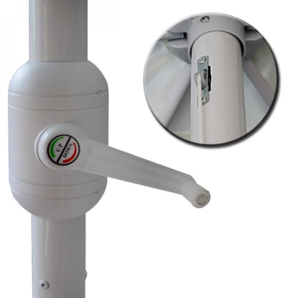 Ομπρέλα αλουμινίου σε χρώμα μπεζ με αναβατόριο Φ3