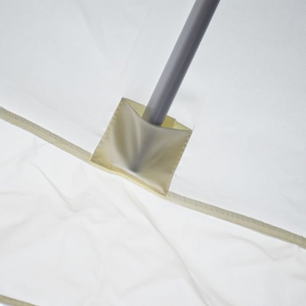 Ομπρέλα αλουμινίου σε χρώμα εκρού με μανιβέλα 3x3