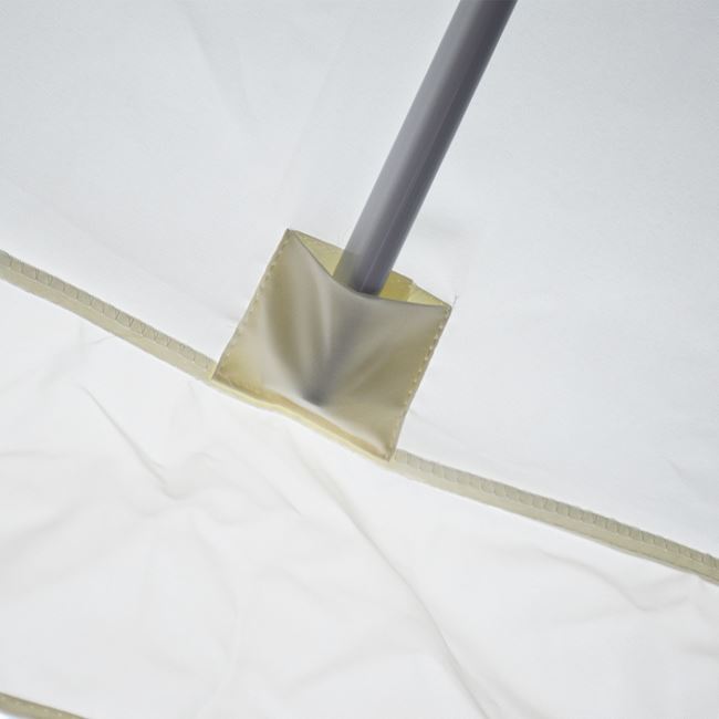 Ομπρέλα αλουμινίου σε χρώμα εκρού με μανιβέλα 3x3