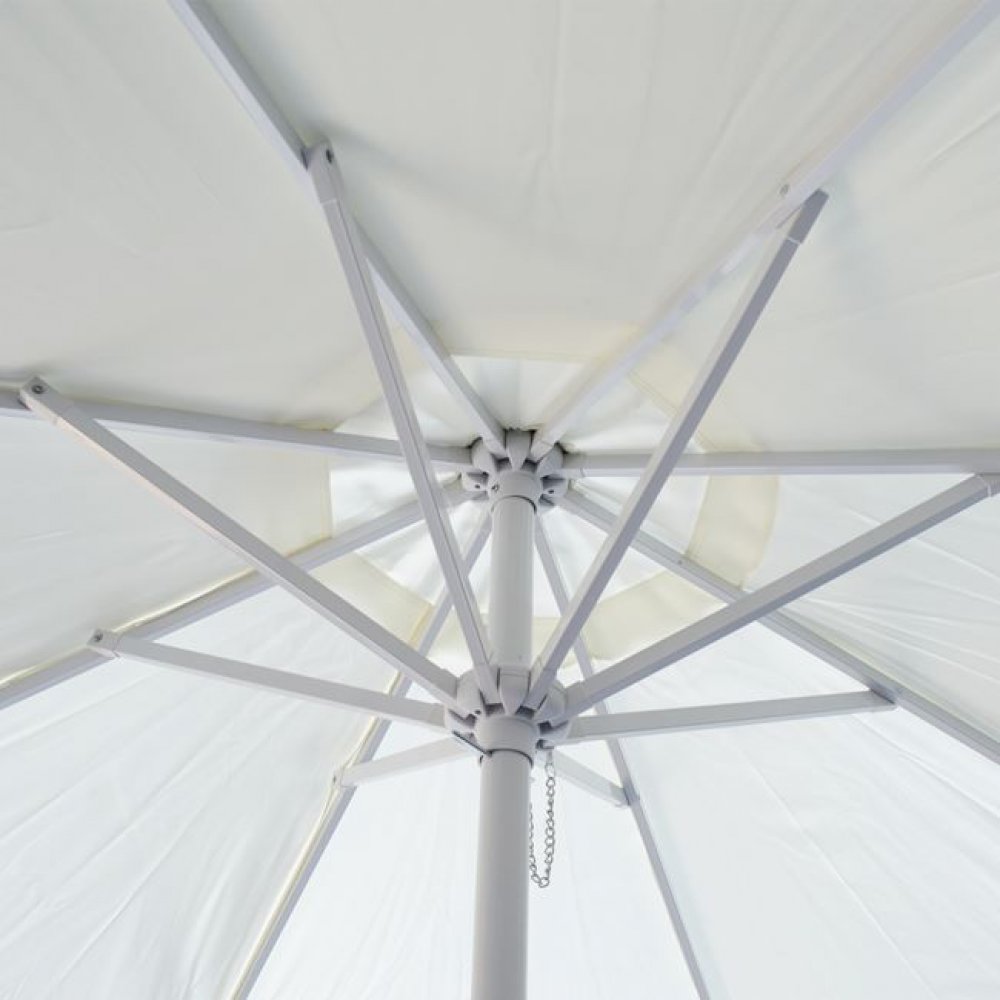 Ομπρέλα επαγγελματική σιδερένια σε χρώμα εκρού Φ235x240