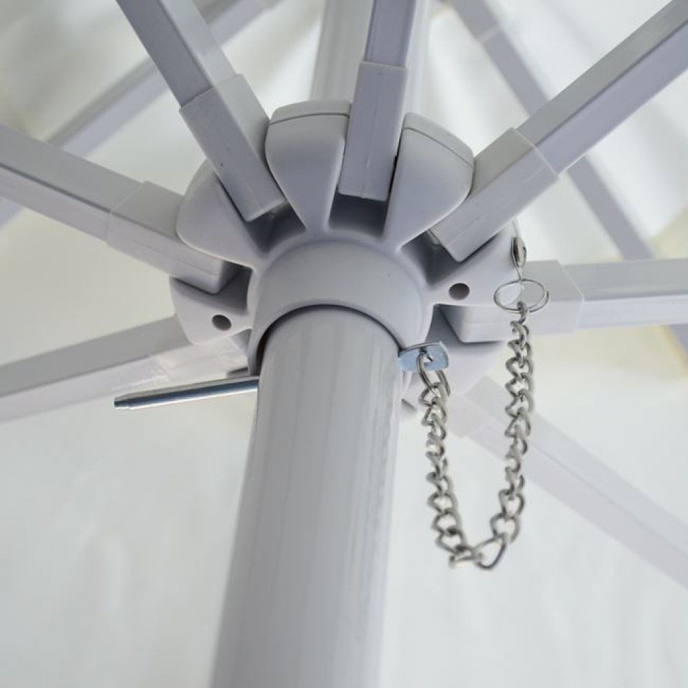 Ομπρέλα επαγγελματική σιδερένια σε χρώμα εκρού Φ235x240