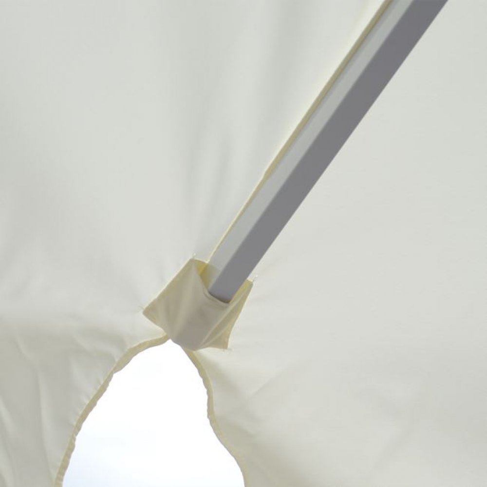 Ομπρέλα επαγγελματική αλουμινίου σε χρώμα εκρού Φ300x250