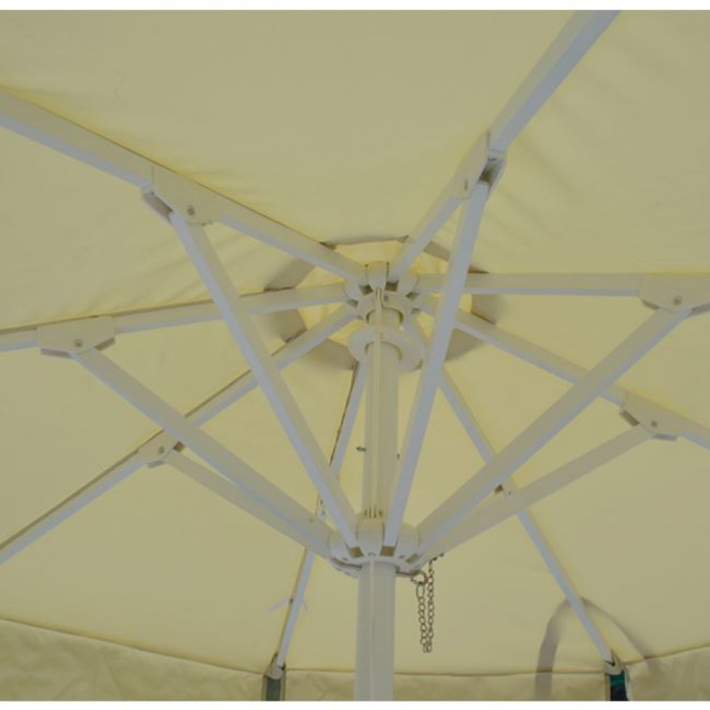 Ομπρέλα επαγγελματική αλουμινίου σε χρώμα εκρού Φ220x250