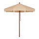 Ομπρέλα με ξύλινο σκελετό σε χρώμα μπεζ Φ230x250