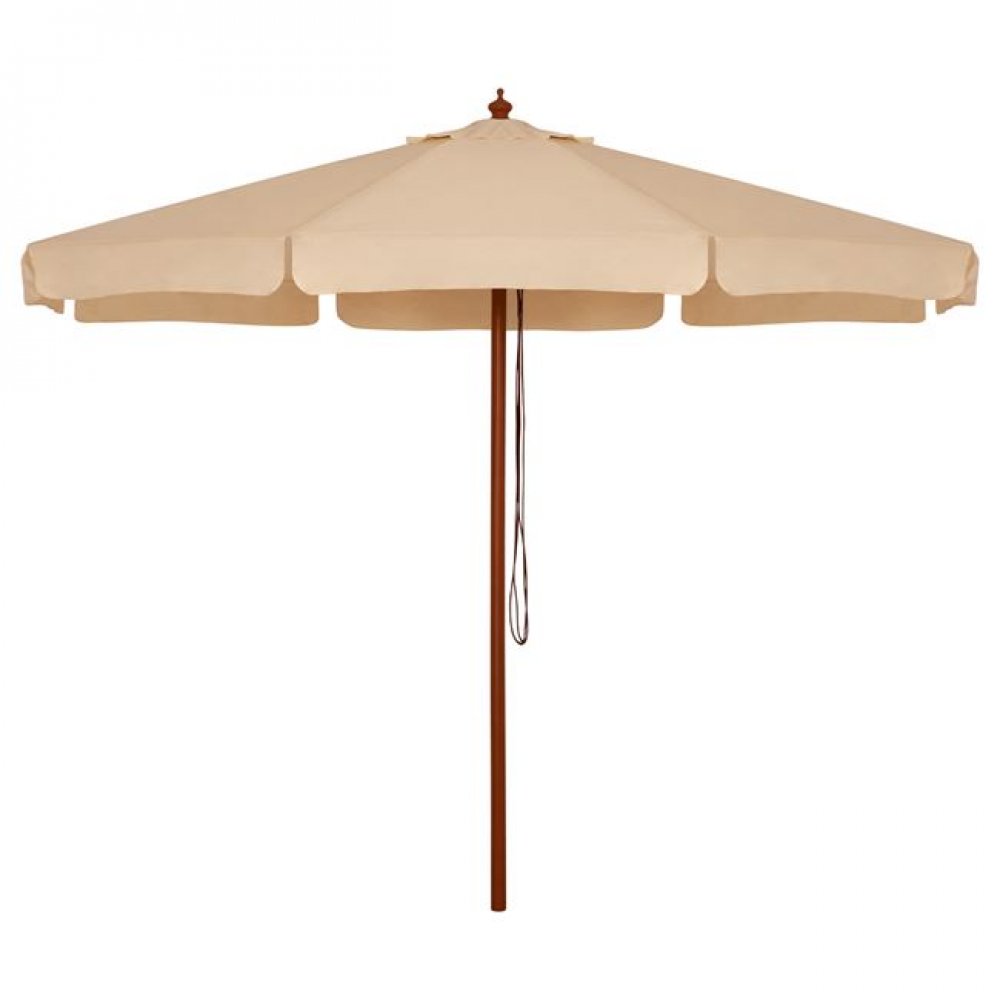 Ομπρέλα με ξύλινο σκελετό σε χρώμα μπεζ Φ300x230