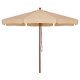 Ομπρέλα με ξύλινο σκελετό σε χρώμα μπεζ Φ300x230