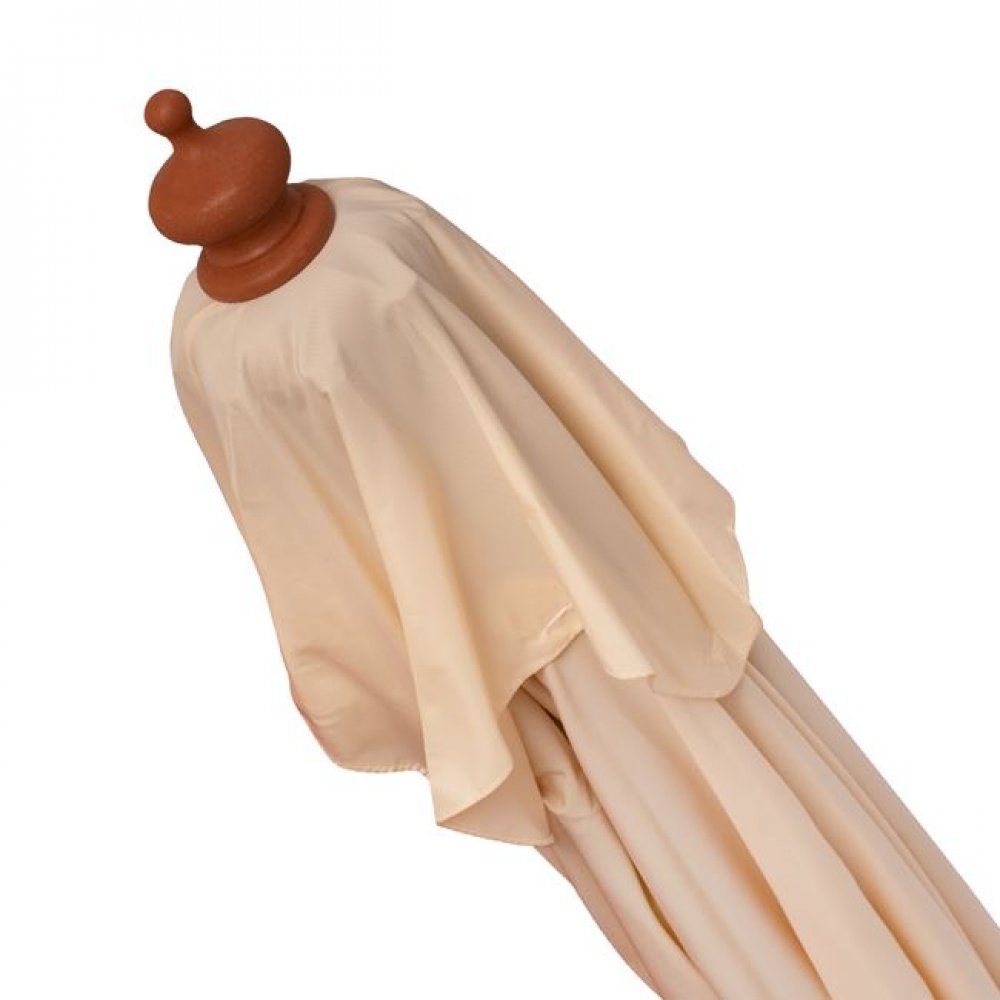 Ομπρέλα με ξύλινο σκελετό σε χρώμα μπεζ 300x300x250