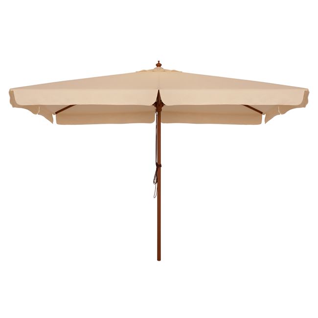 Ομπρέλα με ξύλινο σκελετό σε χρώμα μπεζ 400x400x300