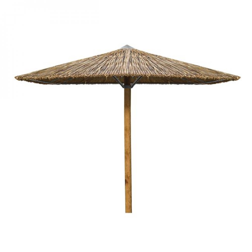 Ομπρέλα ψάθινη ενισχυμένη σε χρώμα μπεζ 2.5x2.5