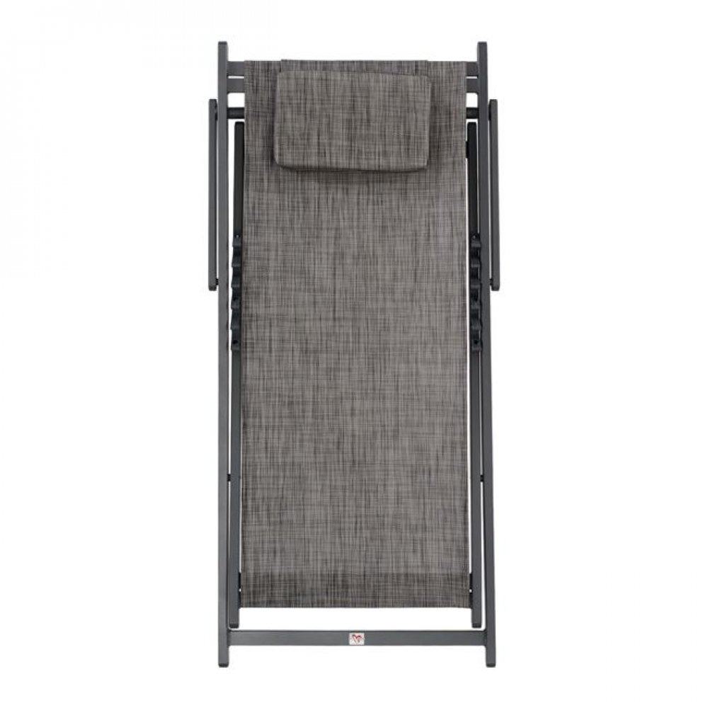 Σεζλονγκ αλουμινίου textilene σε χρώμα ανθρακί/γκρι 59,5x99x97