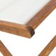 Σεζλονγκ ξύλινο textilene σε χρώμα λευκό/καφέ 60x96x91,5