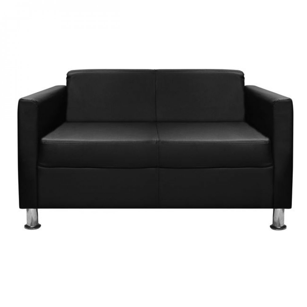 Καναπές "CUBO" διθέσιος από PU σε χρώμα μαύρο 120x71x73