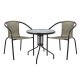 Σετ τραπεζαρίας μεταλλική wicker σε χρώμα γκρι 53x58x76