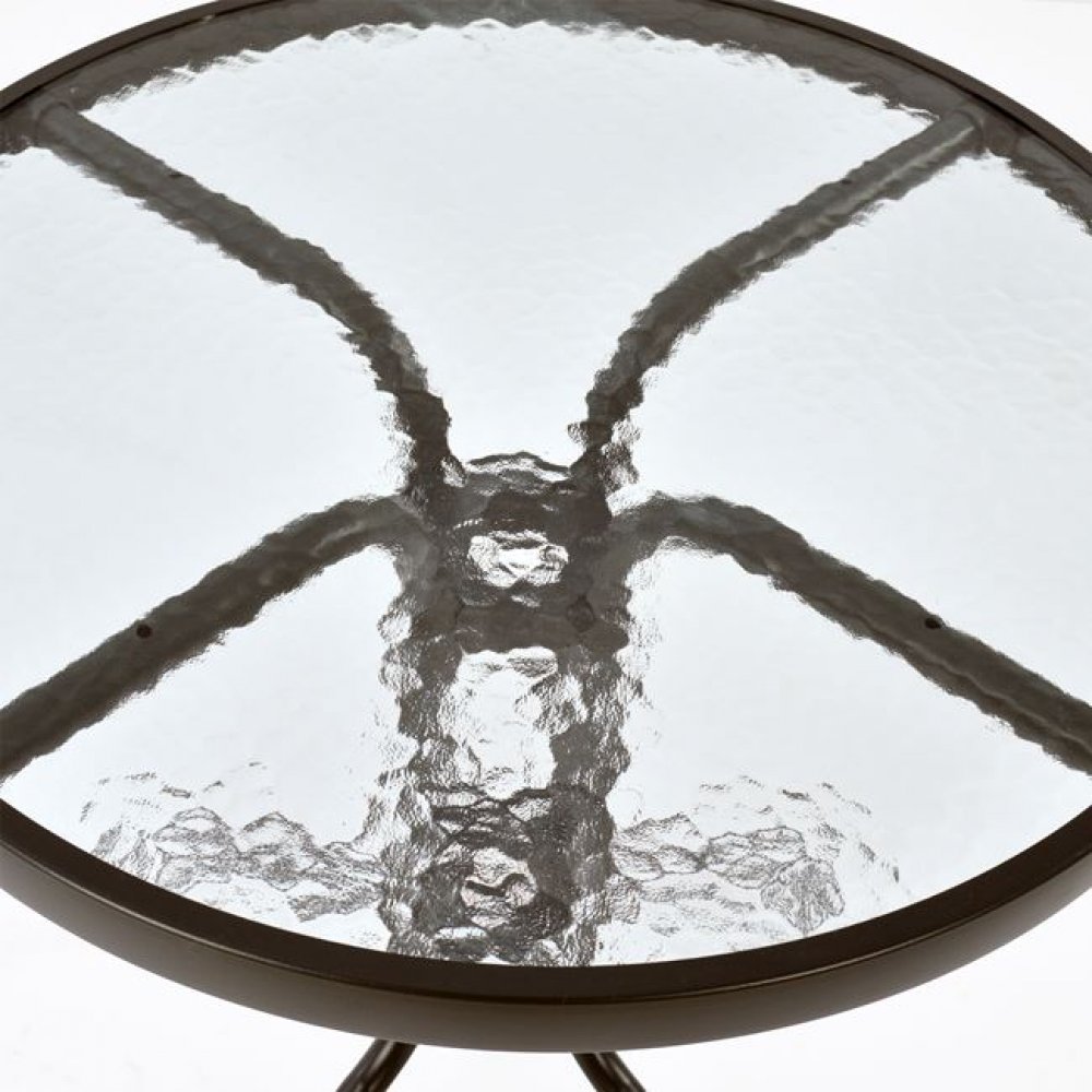 Σετ τραπεζαρίας 3 τμχ μεταλλικό/wicker σε χρώμα καφέ Φ60x72