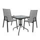 Σετ τραπεζαρίας 3 τμχ μεταλλική σε χρώμα γκρι/ανθρακί 60x60x72