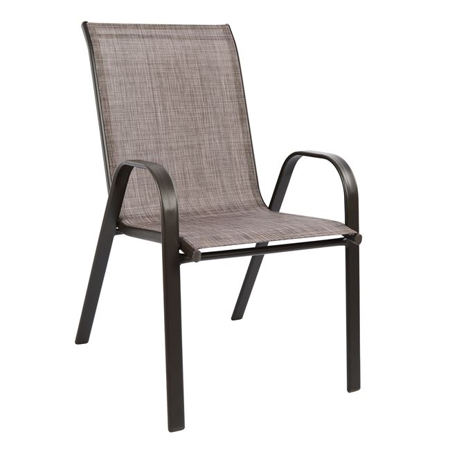 Σετ τραπεζαρίας 5 τμχ από μέταλλο σε χρώμα καφέ 150x90x72