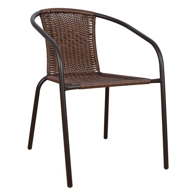 Σετ τραπεζαρίας "CAMEL" 7 τμχ από μέταλλο σε χρώμα καφέ 150x90x72