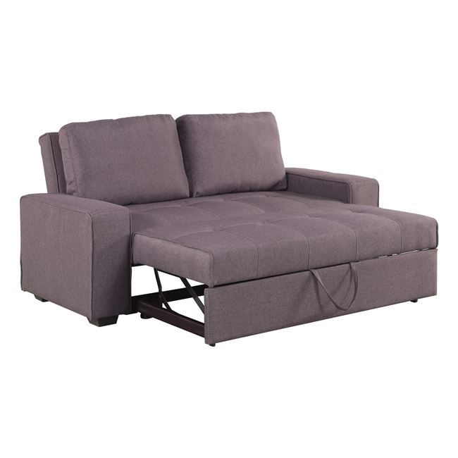 Καναπές κρεβάτι υφασμάτινος σε καφέ χρώμα 176x102x91