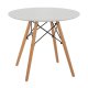 Τραπέζι "MINIMAL KID" από mdf/ξύλο σε χρώμα λευκό/φυσικό Φ60x51