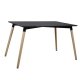 Τραπέζι "MINIMAL" από mdf/ξύλο σε χρώμα μαύρο/φυσικό 120x80x73