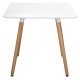 Τραπέζι "MINIMAL" από ξύλο/mdf σε χρώμα φυσικό/λευκό 80x80x74