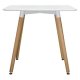 Τραπέζι "MINIMAL" από ξύλο/mdf σε χρώμα φυσικό/λευκό 80x80x74
