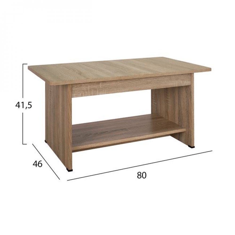 Τραπέζι σαλονιού σε χρώμα σονόμα 80x46x41,5