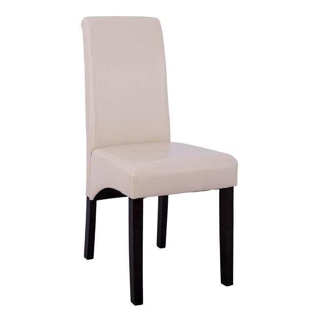 Καρέκλα τραπεζαρίας "ROXIE" από τεχνόδερμα σε χρώμα μπεζ 47x60x99