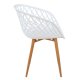 Πολυθρόνα "ARIADNE" PP σε χρώμα λευκό/φυσικό 62,5x56x80
