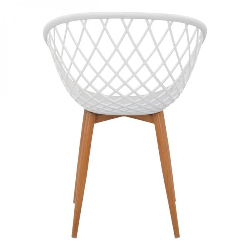 Πολυθρόνα "ARIADNE" PP σε χρώμα λευκό/φυσικό 62,5x56x80