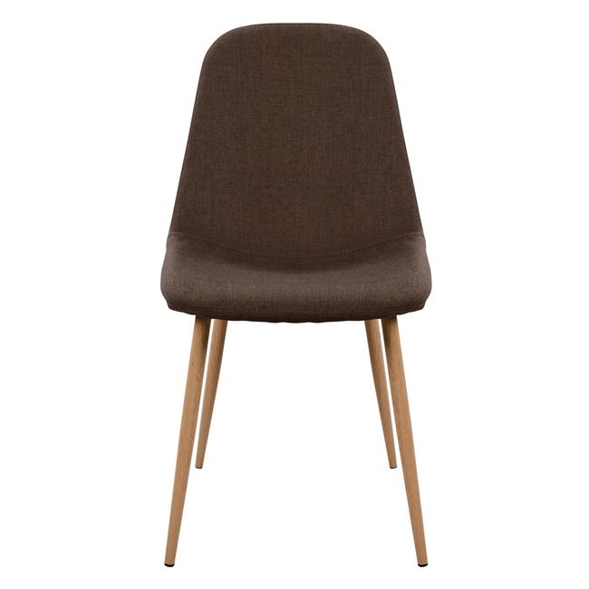 Καρέκλα "LEONARDO" μεταλλική/υφασμάτινη σε χρώμα καφέ 44x55x85