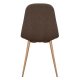 Καρέκλα "LEONARDO" μεταλλική/υφασμάτινη σε χρώμα καφέ 52x42x82