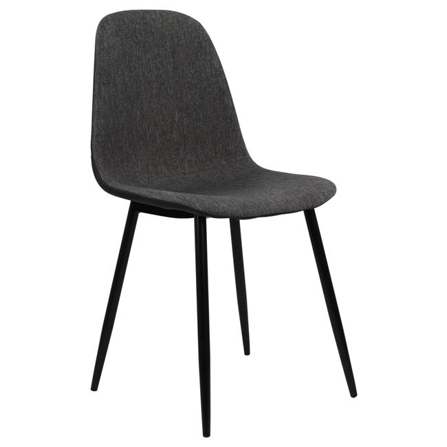 Καρέκλα "LEONARDO" μεταλλική/υφασμάτινη σε χρώμα γκρι 43,5x59x84