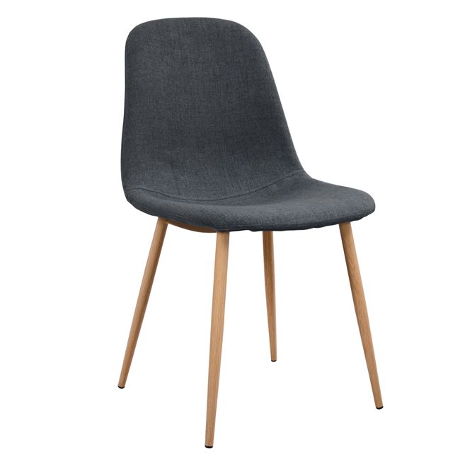 Καρέκλα "LEONARDO" μεταλλική/υφασμάτινη σε χρώμα γκρι 45x54x84