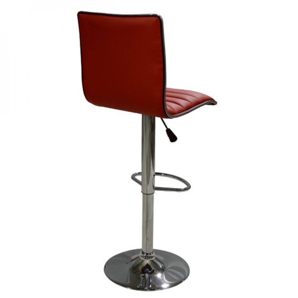 Σκαμπό μπαρ "NEXUS" μεταλλικό/PU σε κόκκινο χρώμα 40x38x115