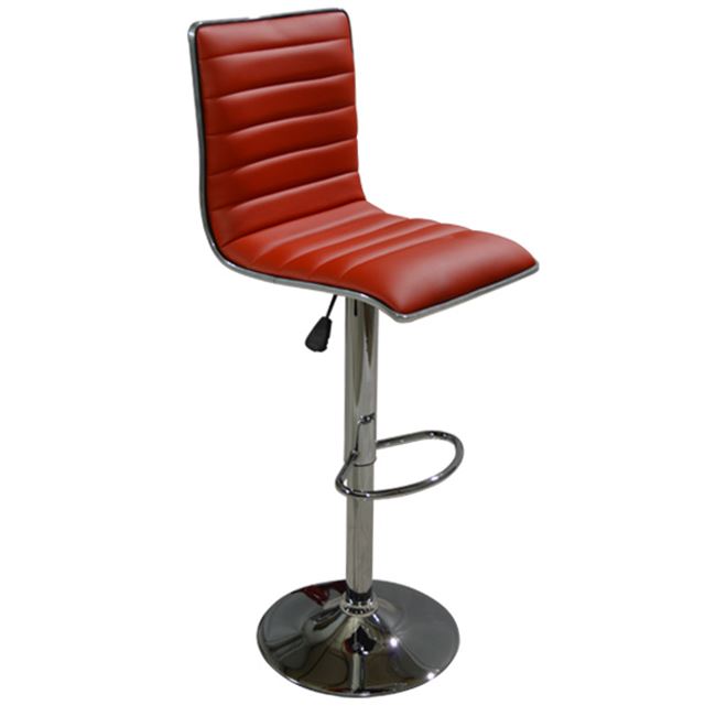 Σκαμπό μπαρ "NEXUS" μεταλλικό/PU σε κόκκινο χρώμα 40x38x115