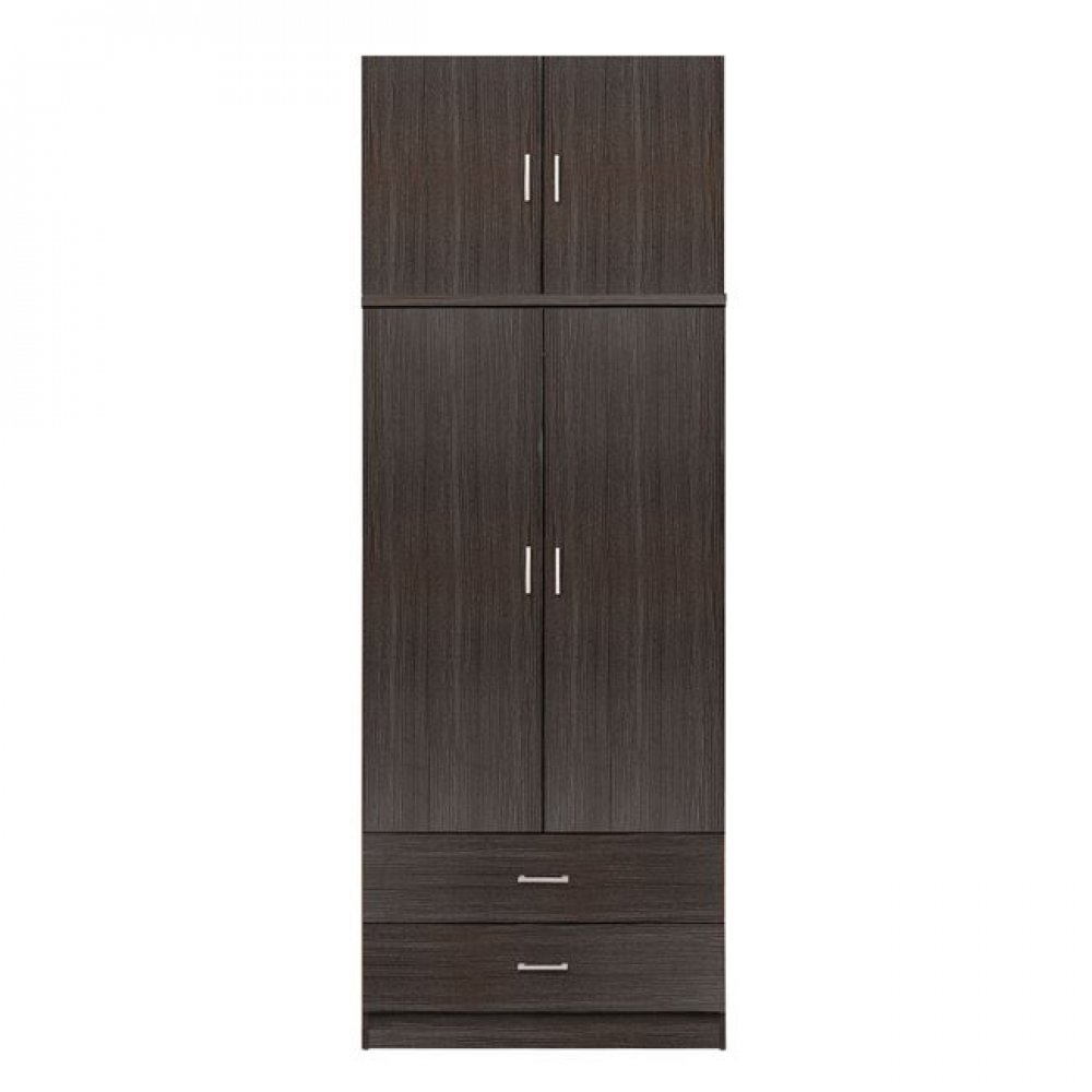 Ντουλάπα δίφυλλη με πατάρι σε χρώμα ζεμπράνο 80x42x241