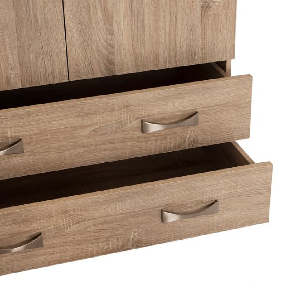 Ντουλάπα "CARLY" τρίφυλλη σε χρώμα σονόμα 150x55x180