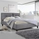 Κρεβάτι διπλό "BILLIE" υφασμάτινο σε χρώμα γκρι 216x170x106