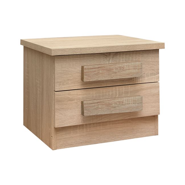 Κομοδίνο "PLAYROOM" με δύο συρτάρια σε χρώμα σονόμα 40x48x39