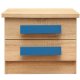 Κομοδίνο "PLAYROOM" με δύο συρτάρια σε χρώμα σονόμα/μπλε 40x48x39