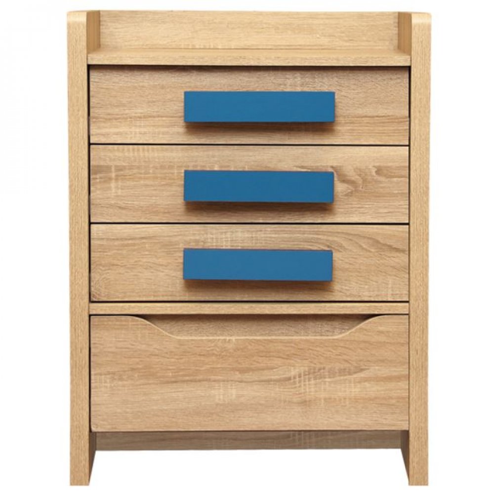 Συρταριέρα "PLAYROOM" σε χρώμα σονόμα/μπλε 63x40x80