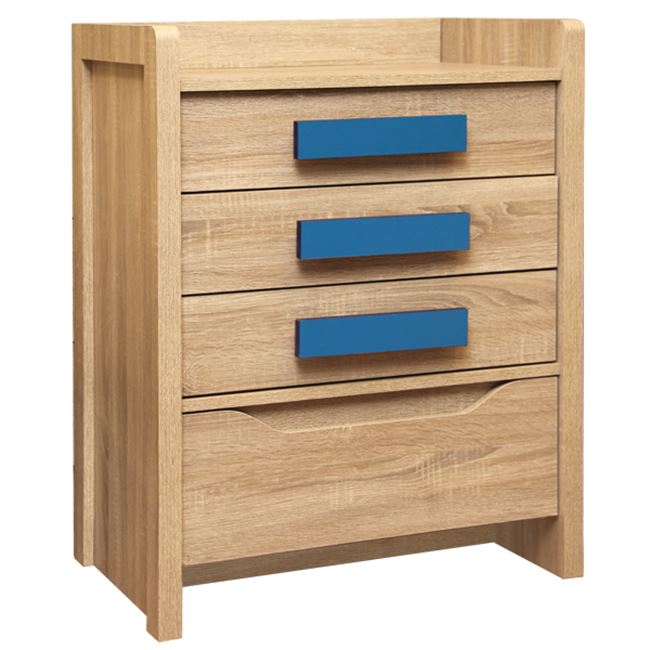 Συρταριέρα "PLAYROOM" σε χρώμα σονόμα/μπλε 63x40x80